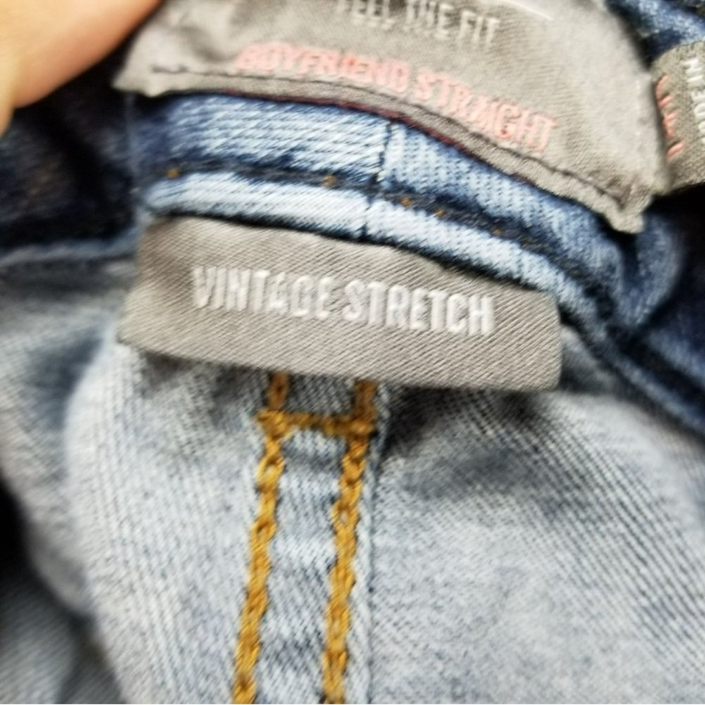 Torrid Jeans Womens 14 Medium Wash Stretch Mid Rise Boyfriend Straight *Read* - Picture 13 of 16